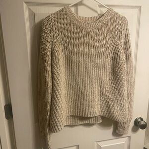 GAP Beige Knit Crew Neck Sweater